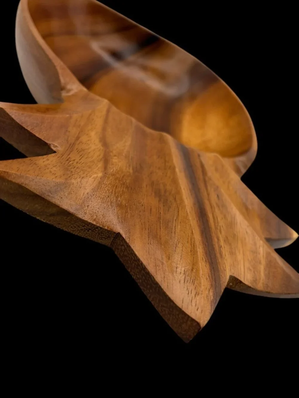 Vintage Hand Carved Wooden Pineapple Bowl | Tropical Acacia Wood Serving Dish